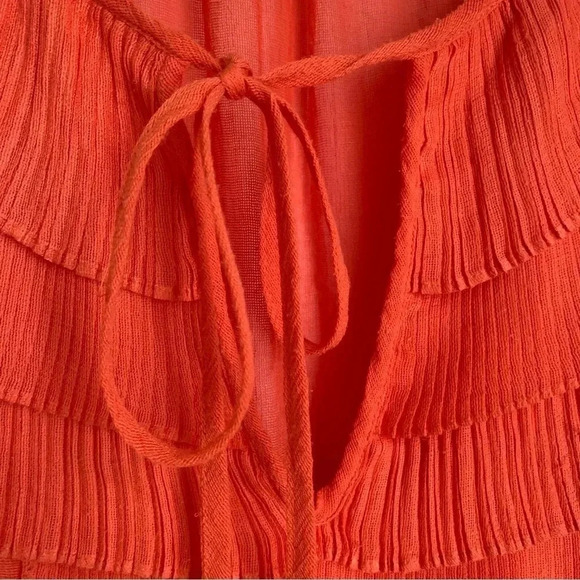 BCBGMAXAZRIA Nettie Sleeveless Ruffle Blouse - Picture 4 of 7